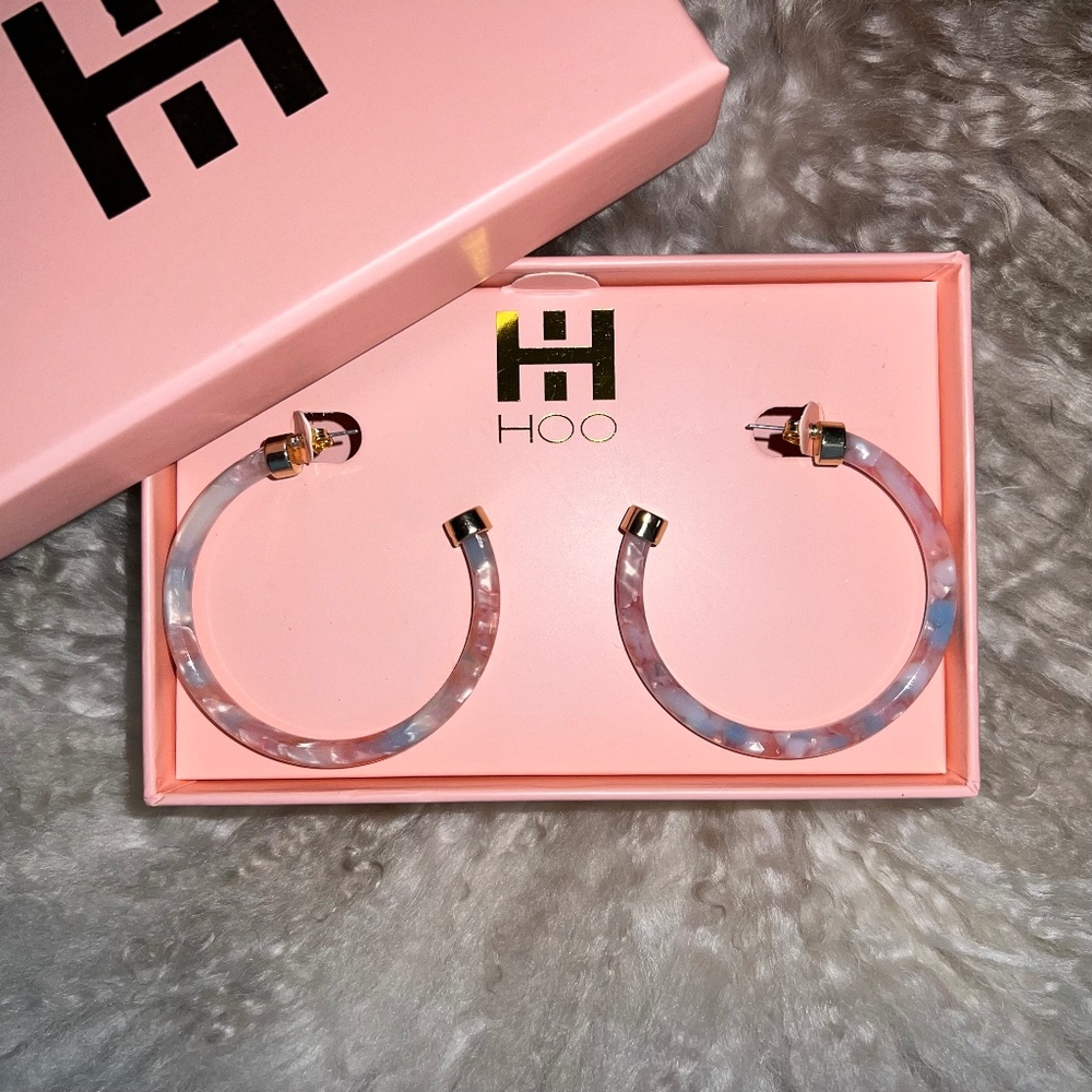 Hoo Hoops 2" Hoop Earrings - Cotton Candy